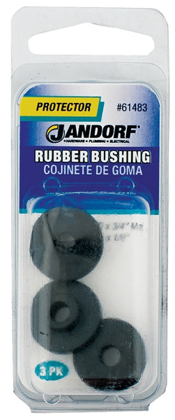 Jandorf 61483 Conduit Bushing, 7/32 in Dia Cable, Rubber, Black, 3/16 in Thick Panel [SKU: ORG3395423]