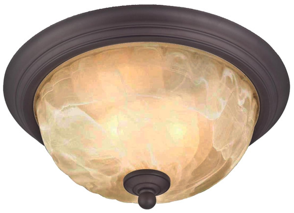 Westinghouse 62309 Flush Mount Fixture, 2-Lamp, Steel Fixture, Oil Rubbed Bronze Fixture [SKU: ORG3047586]