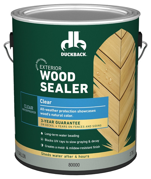 Duckback DBWB80000-16 Wood Stain, Transparent, Clear, Liquid, 1 gal [SKU: ORG4332862]