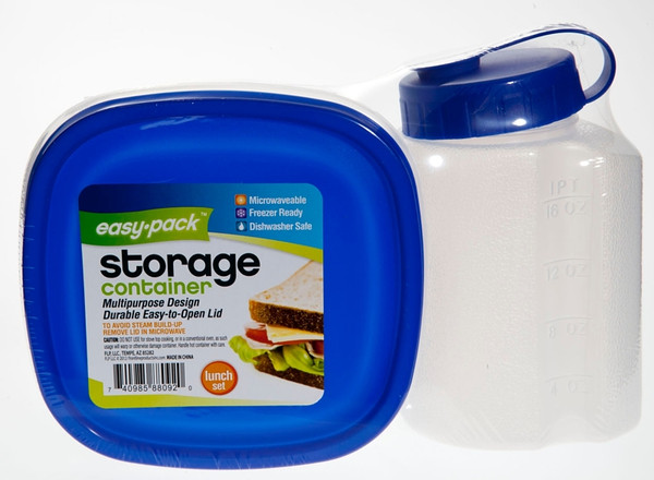 FLP 8092 Container and Juice Bottle Set, 1 pt Capacity [SKU: ORG5739552]