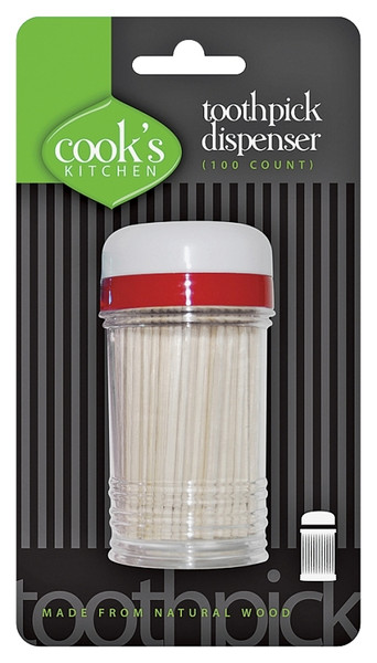 Cook's Kitchen 8243 Toothpick with Dispenser, Natural Wood [SKU: ORG5741111]
