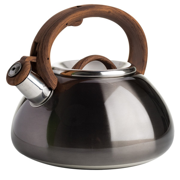 Primula PAGM1-6225 Tea Kettle, 2.5 qt Capacity, Soft Touch Handle, Stainless Steel, Gunmetal [SKU: ORG1924349]