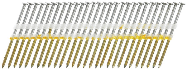 SENCO HL27ASBS Collated Nail, 3 in L, Steel, Galvanized, Full Round Head, Ring Shank [SKU: ORG8076499]