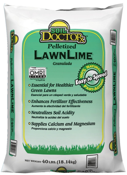 Oldcastle 54050860 Pelletized Lawn Lime, 40 lb Bag [SKU: ORG1963503]