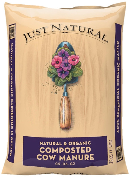 Jolly Gardener Just Natural 50050006 Composted Cow Manure, 0.75 cu-ft Bag [SKU: ORG1963388]