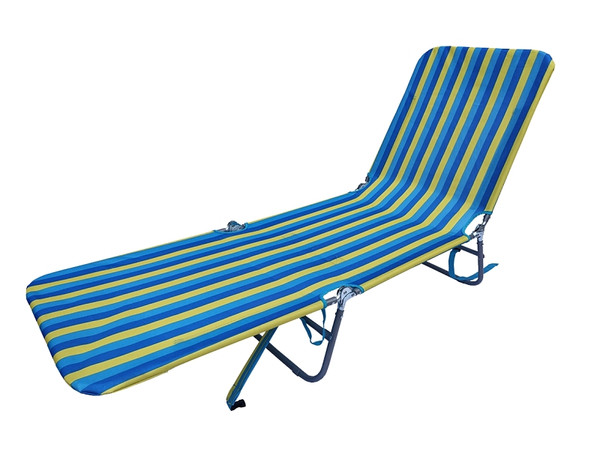 Seasonal Trends FL100 Lounge Chair, 56 cm W, 184 cm D, 28 cm H, Polyester Fabric Seat, Steel Frame, Silver Frame [SKU: ORG7458102]