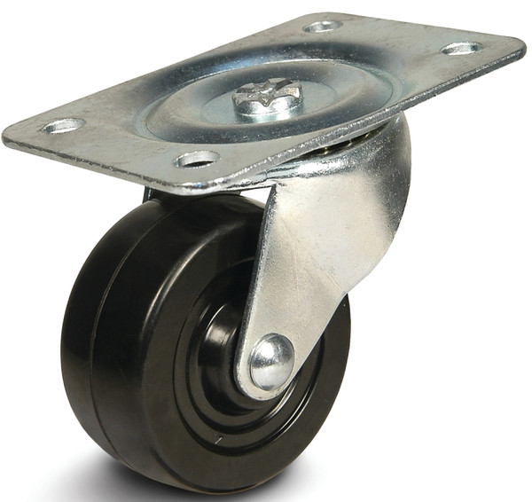 DH CASTERS C-GD40RS Swivel Caster, 4 in Dia Wheel, 1-1/4 in W Wheel, Rubber Wheel, 200 lb [SKU: ORG5147079]