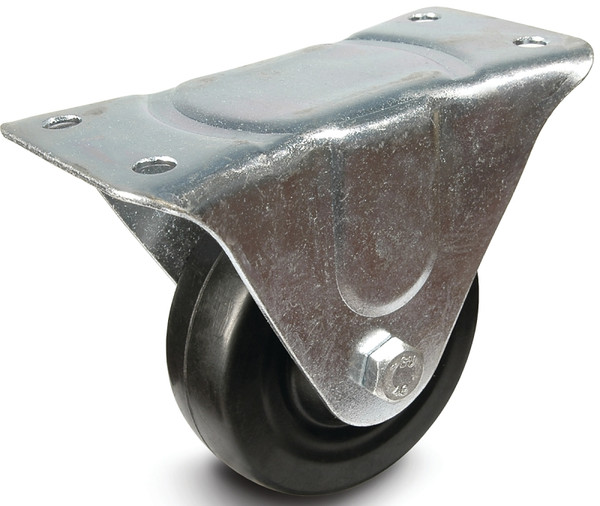 DH CASTERS C-GD40RR Rigid Caster, 4 in Dia Wheel, 1-1/4 in W Wheel, Rubber Wheel, 200 lb [SKU: ORG5147095]