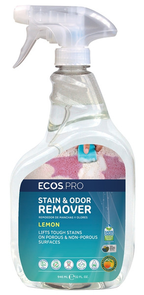 ECOS PRO PL9707/6 Stain and Odor Remover, 32 oz, Liquid, Lemon, Water White [SKU: ORG2423994]