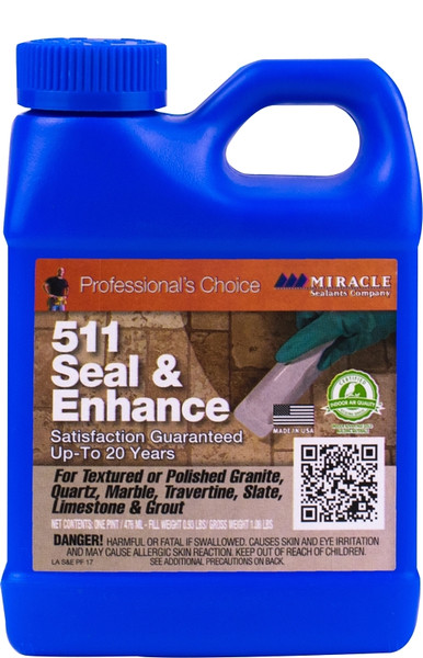 MIRACLE SEALANTS 511 SEENPT6 Seal and Enhance, 1 pt, Liquid, Solvent-Like [SKU: ORG3001658]