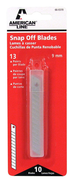 American LINE 66-0370-0000 Blade, 3.156 in L, Carbon Steel, 2-Facet, Snap-Off Edge, 13-Point [SKU: ORG7408248]