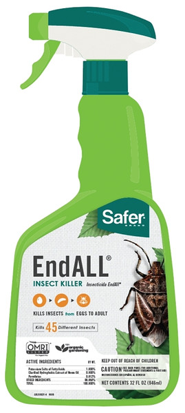 Safer End All 5102-6 Insect Killer, Liquid, 32 oz Bottle [SKU: ORG3364296]
