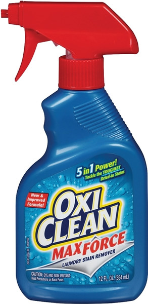 OXICLEAN Max Force 51244 Stain Remover, 12 oz Bottle, Liquid, Opaque White [SKU: ORG2473130]