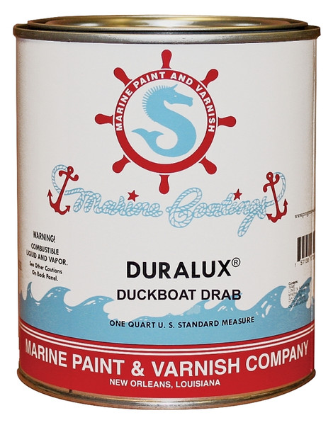 Duralux M691-4 Marine Enamel, Flat, Camouflage Duckboat Drab, 1 qt Can [SKU: ORG5306378]