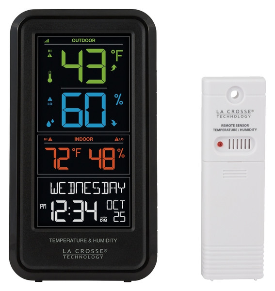 La Crosse S82967 Weather Station, Battery, 32 to 99 deg F Indoor, -40 to 140 deg F Outdoor, 10 to 99 % Humidity Range [SKU: ORG6554026]