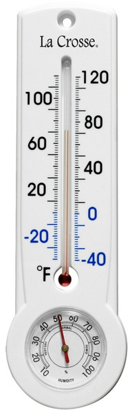 La Crosse 204-109 Thermometer, Analog, -40 to 120 deg F, Plastic Casing [SKU: ORG0685164]
