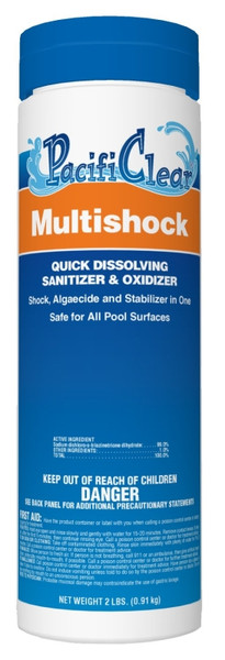 PacifiClear F135002024PC Multi-Shock Pool Chemical, 4 lb Bottle, Granular [SKU: ORG0786368]