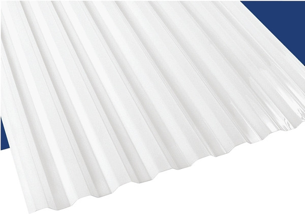 Suntuf 101892 Corrugated Panel, 12 ft L, 26 in W, Greca 76 Profile, 0.032 in Thick Material, Polycarbonate, Opal White [SKU: ORG0148023]