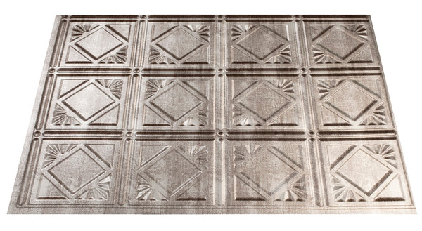 Fasade D6121 Backsplash Panel, 24 in L, 18 in W, Thermoplastic, Silver [SKU: ORG9728031]