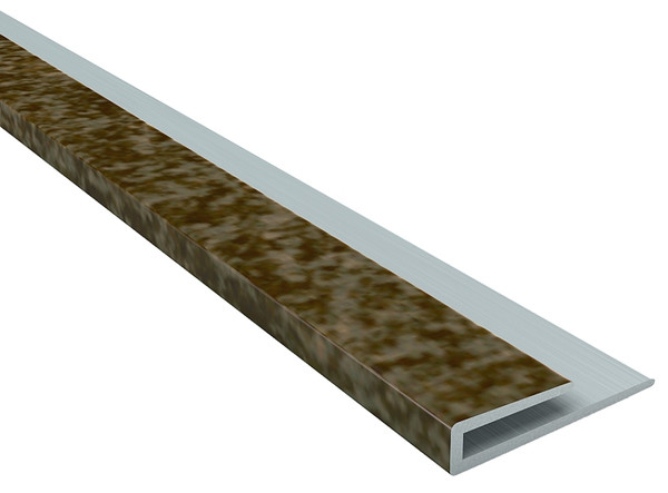 Fasade 92327 J-Trim Backsplash, 18 in L, Thermoplastic, Smoked Pewter [SKU: ORG7677008]