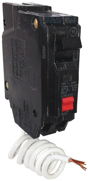 GE Industrial Solutions THQL1115GFTP Feeder Circuit Breaker, Thermal Magnetic, 15 A, 1 -Pole, 120 V, Plug Mounting [SKU: ORG7111578]
