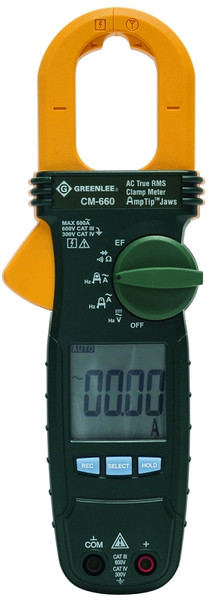 Greenlee CM-660 Clamp Meter, 6000 Count Resolution, LCD Display [SKU: ORG3442829]