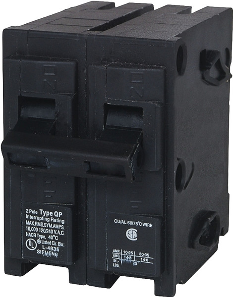 Siemens Q2100 Circuit Breaker, Mini, 100 A, 2 -Pole, 120/240 V, Fixed Trip, Plug Mounting [SKU: ORG6943070]