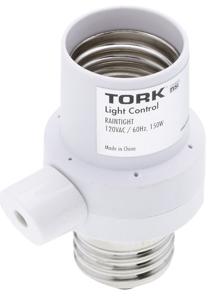 TORK RKP Series RKPS102WH Photocontrol Socket Adapter, 150/75 W, White [SKU: ORG3128980]