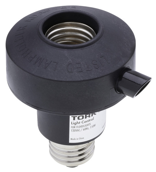 TORK RKP Series RKPS201BK Floodlight Photocontrol Socket Adapter, 150/75 W, Black [SKU: ORG3128964]