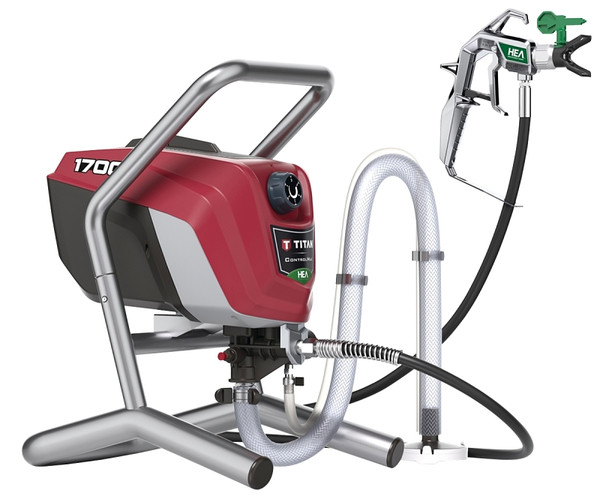 Titan ControlMax 1700 Pro Series 0580009 Airless Paint Sprayer, 0.6 hp, 50 ft L Hose, 0.017 in Tip, 0.33 gpm, 1500 psi [SKU: ORG7185010]