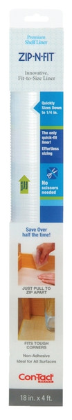 Con-Tact 04F-CZ8S01-06 Ribbed Shelf Liner, 4 ft L, 18 in W, Clear [SKU: ORG3876323]