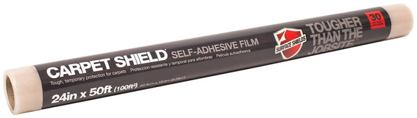 SURFACE SHIELDS CS2450W Carpet Shield, 50 ft L, 24 in W, Acrylic/Polyethylene, Clear [SKU: ORG7211774]