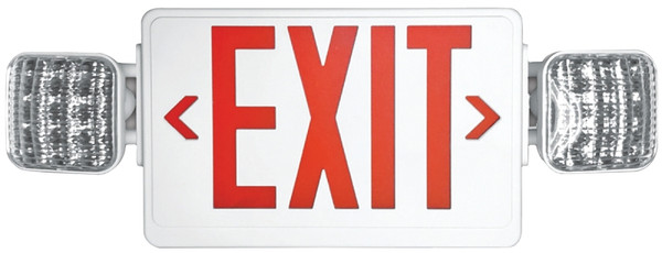 HOWARD LIGHTING HL03143RW Exit Light, 10 in OAW, 24 in OAH, 120/277 VAC, Thermoplastic Fixture, White [SKU: ORG7766413]