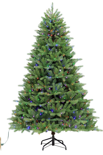 PULEO ASIA LIMITED 314-OTG-75F5LDF6 Ontario Tree, 7.5 ft H, Fir Family, UL Adapter, LED Lights Bulb [SKU: ORG1083328]