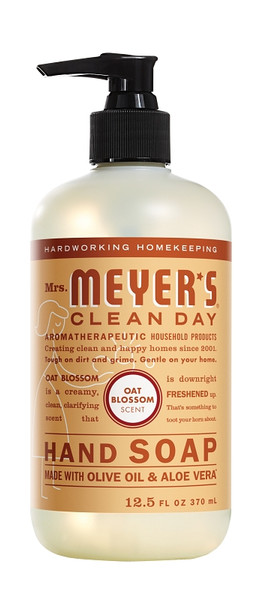 Mrs. Meyer's 11329 Hand Soap, Liquid, Oat Blossom, 12.5 fl-oz Bottle [SKU: ORG9134321]