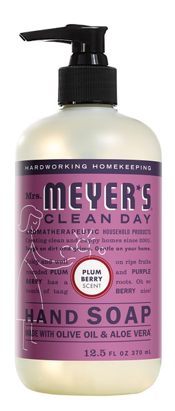 Mrs. Meyer's 11336 Hand Soap, Liquid, Plum Berry, 12.5 fl-oz Bottle [SKU: ORG9134339]