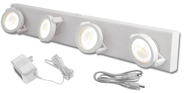 AmerTac LPL704 Series LPL704WAC Under Cabinet Track Light, 4-Lamp, LED Lamp, 75 Lumens, 3000 K Color Temp [SKU: ORG7232077]