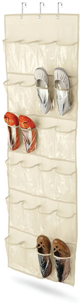 Honey-Can-Do SFT-01256 Shoe Organizer, 21 in W, 57 in H, Canvas, Beige [SKU: ORG7115629]