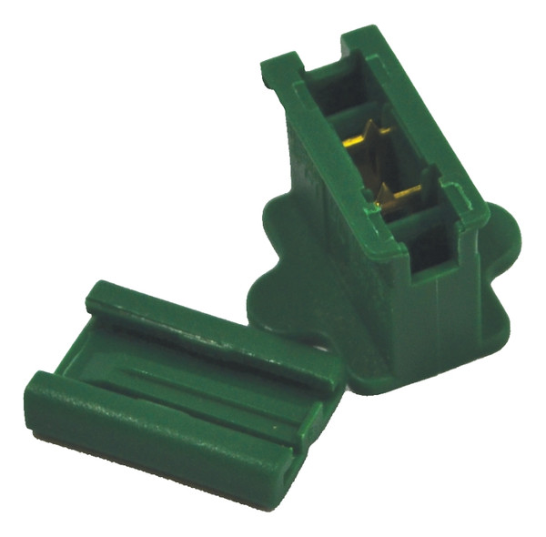 Hometown Holidays ZPLG-I Inline Outlet Slide Plug, Green, For: C9 18 AWG SPT-1 Cord [SKU: ORG7209448]
