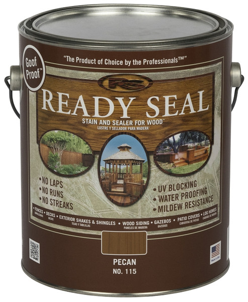 Ready Seal 115 Stain and Sealer, Pecan, 1 gal, Can [SKU: ORG9884743]