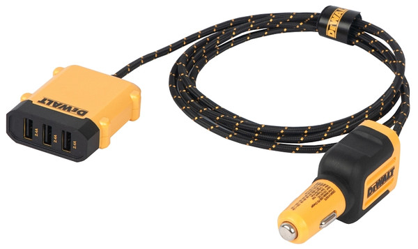 DeWALT 141 0475 DW2 USB Charger, 6 ft L Cord, Black [SKU: ORG7369796]
