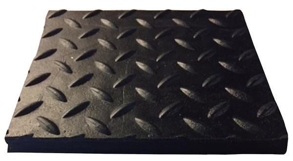 FLEXGARD SMA4836-DG1/2 Stall Mat, 3 ft L, 4 ft W, 1/2 in Thick, Diamond Plate Pattern, Black [SKU: ORG7233034]