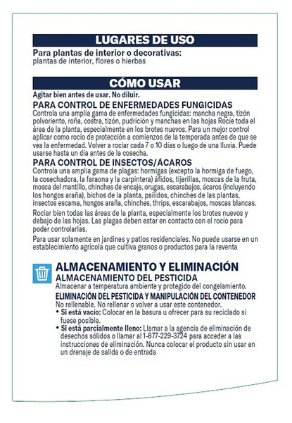 BioAdvanced 800100B RTU Houseplant Insect and Mite Control, Liquid, Spray Application, Indoor, 24 oz [SKU: ORG2861490]