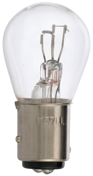 PEAK 1157LL-BPP Miniature Automotive Bulb, 12.8 V, 27 W, Incandescent Lamp, Bayonet Base, Clear Light [SKU: ORG8708976]