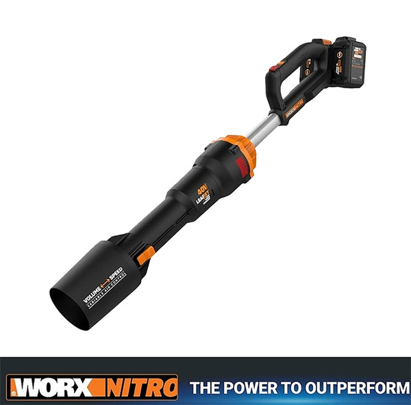 WORX WG585 Leafjet Cordless Leaf Blower with Brushless Motor, 4 Ah, 40 V Battery, Lithium-Ion Battery, 4-Speed [SKU: ORG7407703]