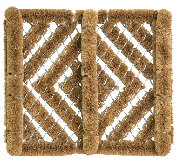 Fanmats 58778 Boot/Shoe Scraper Mat, 14 in L, 12 in W, Adirondack Boot Buck Pattern, Natural Coir Surface, Brown [SKU: ORG5790415]