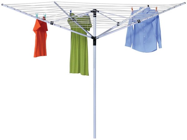 Honey-Can-Do DRY-05262 Umbrella Clothes Dryer, 57 in L, Steel, White [SKU: ORG3752250]