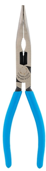 CHANNELLOCK E388 Nose Plier, 7.45 in OAL, Blue/Red Handle, Comfort-Grip Handle, 0.7 in W Jaw, 2.6 in L Jaw [SKU: ORG7133101]