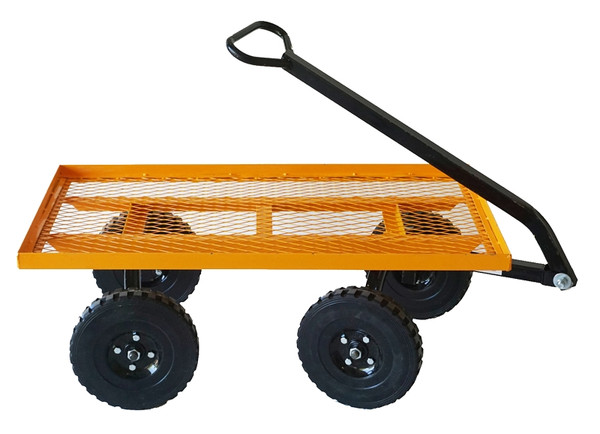 Landscapers Select FORZAFB600 Cart 600 lbs Garden Cart, 600 lb, 4-Wheels, 10 x 2 in Wheel, Yellow [SKU: ORG9955485]