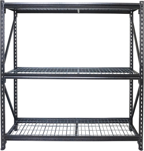 ProSource RCK72X18X72GRY Shelving Unit, 4500 lb Capacity, 3-Shelf, 72 in OAW, 18 in OAD, 72 in OAH, Gray [SKU: ORG8630832]